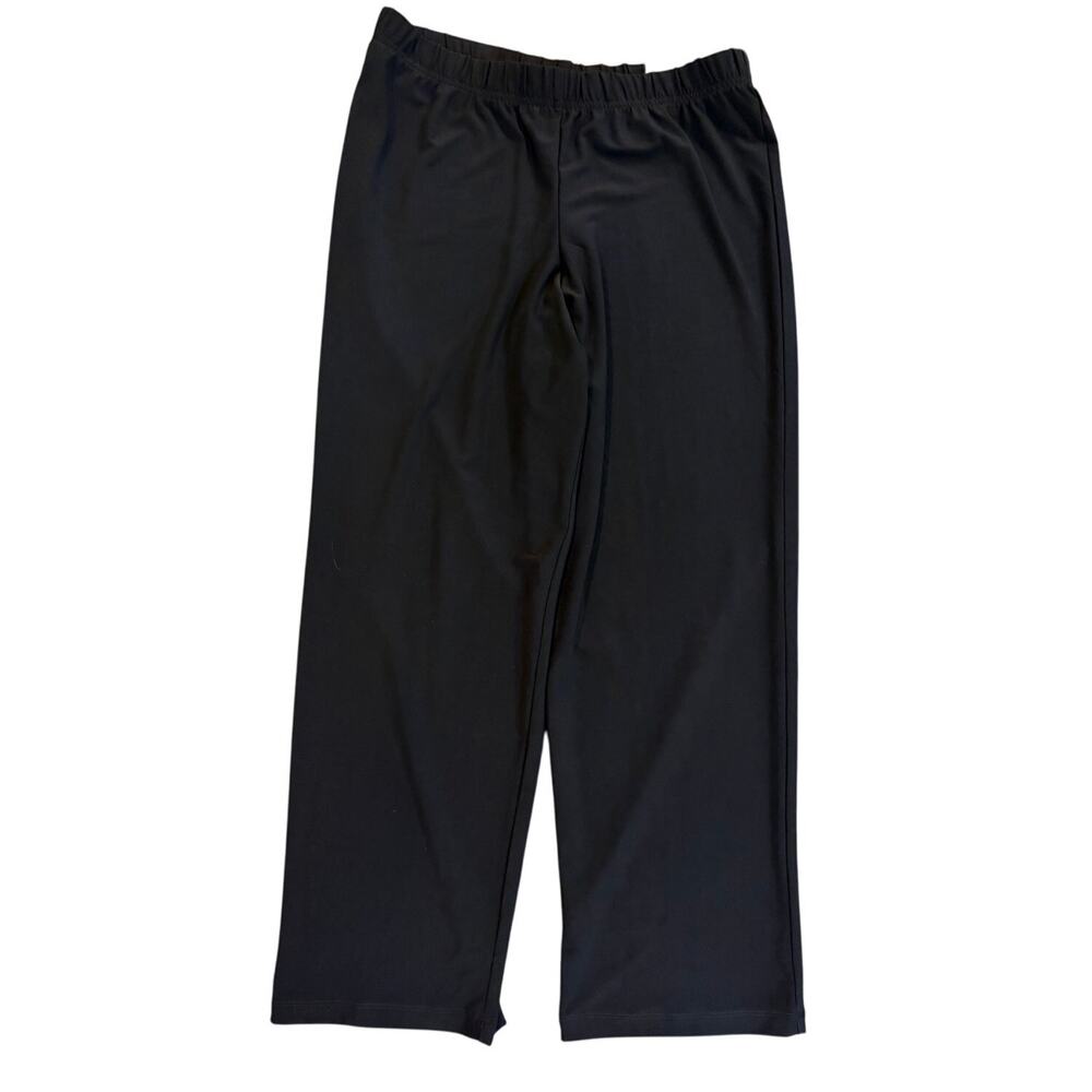 Alfred Dunner Pull On Pants 12 Stretch Classic Fit Black Comfort Elastic Waist